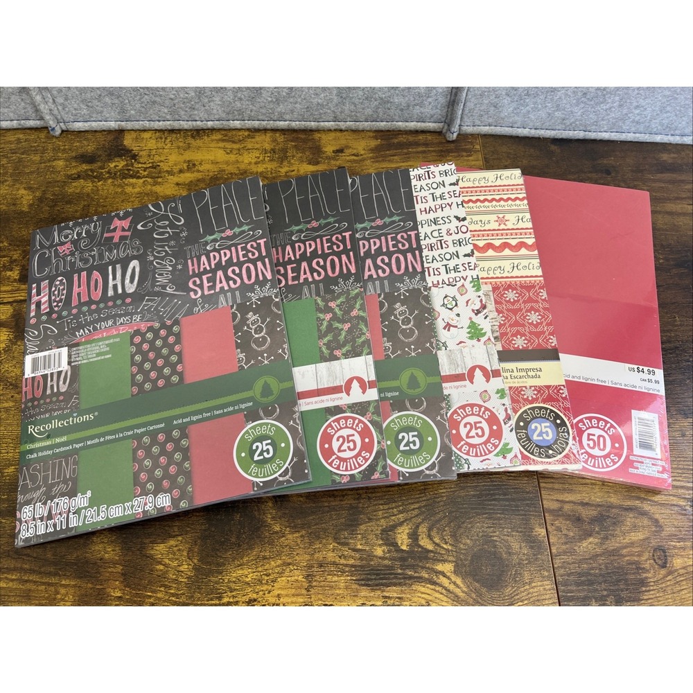 christmas cardstock scrapbook paper packs 8.5" X 11"